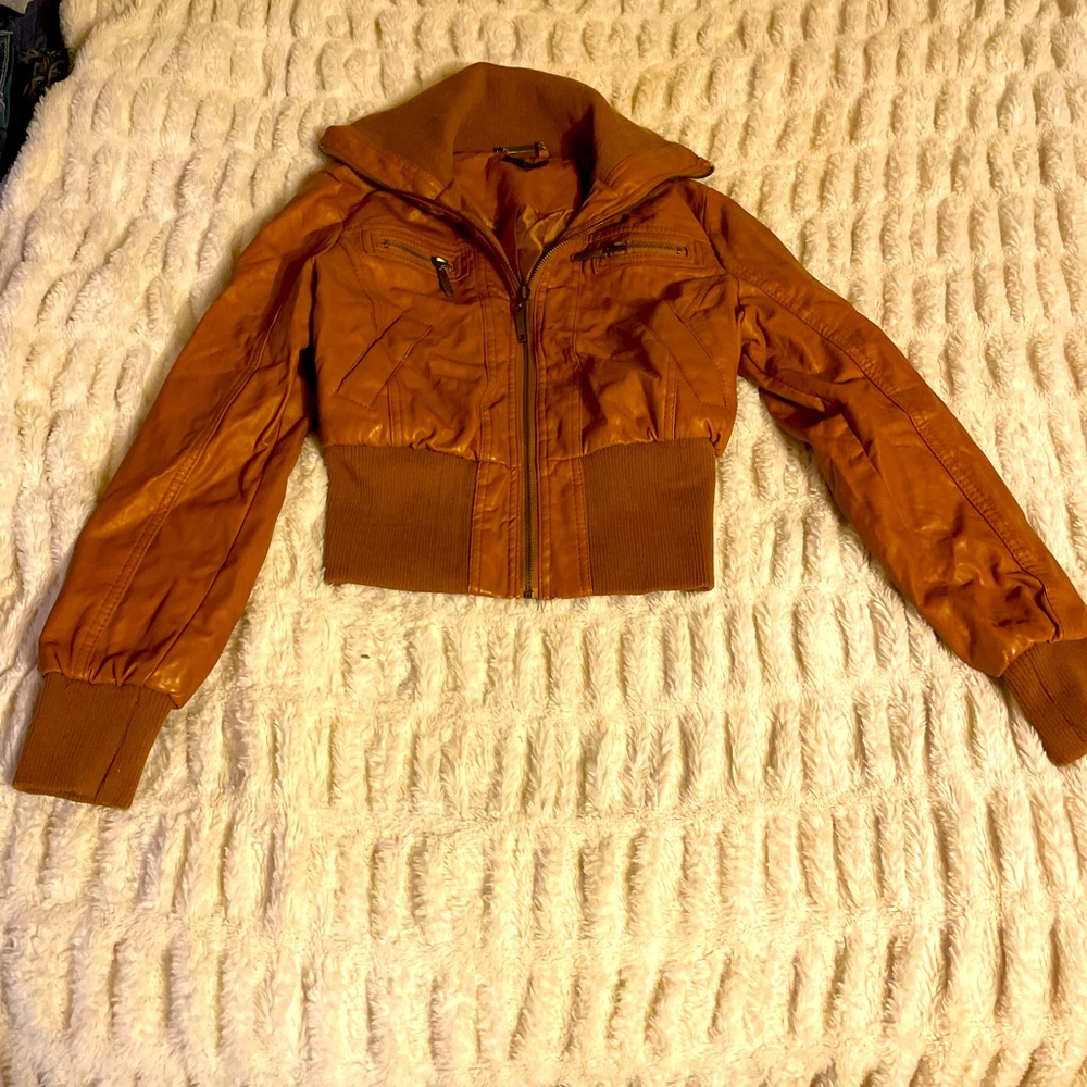 Wishful Park Brown Leather Jacket